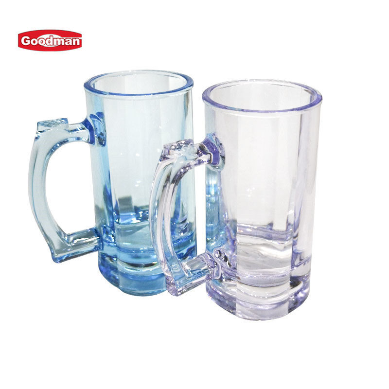 Wholesale Double Walled World Football Bar Tumbler Cup Custom Logo Wine Glasses Clear Plastic Beer Mug