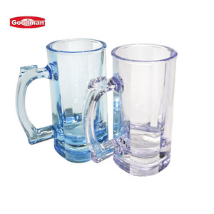 Wholesale Double Walled World Football Bar Tumbler Cup Custom Logo Wine Glasses Clear Plastic Beer Mug