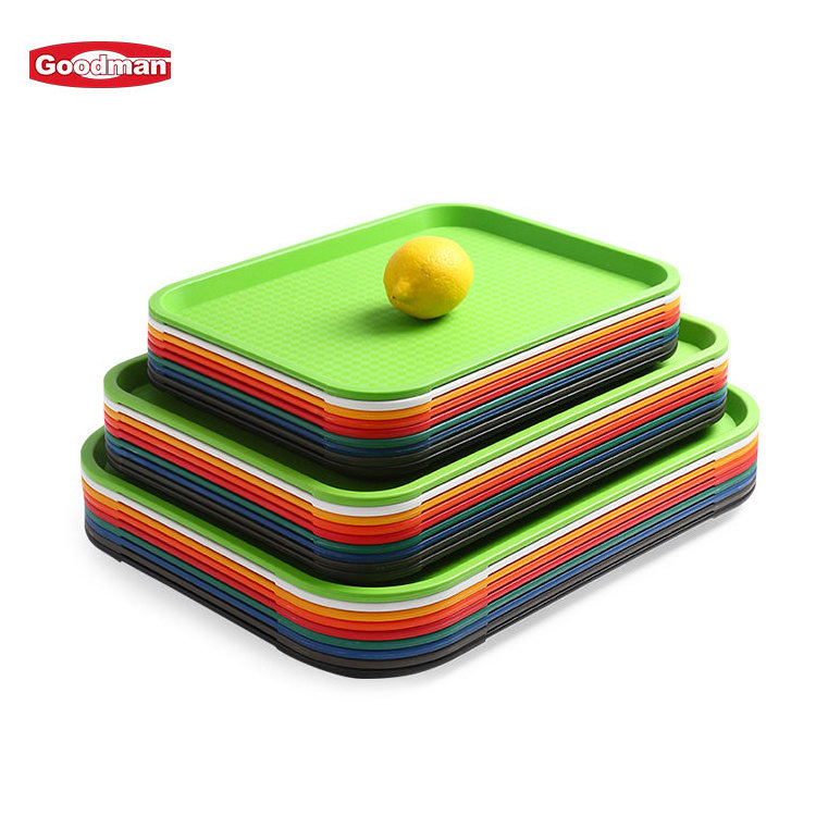 Cafe Standard Non-Slip Plastic Fast Food Tray serving food tray