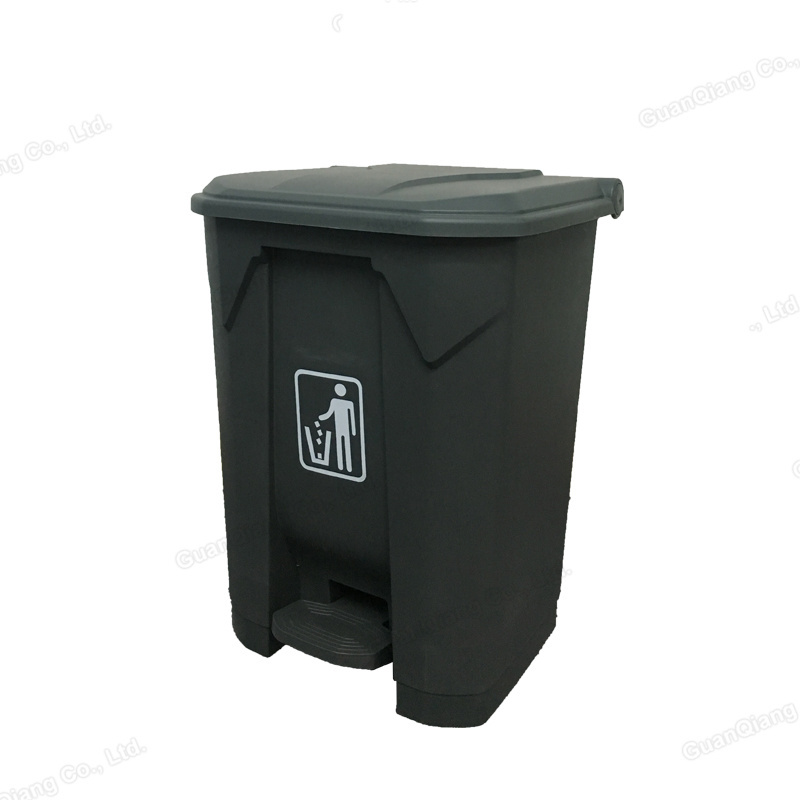 13 gallon trash can sanitary kitchen plastic foot pedal waste recycling bin