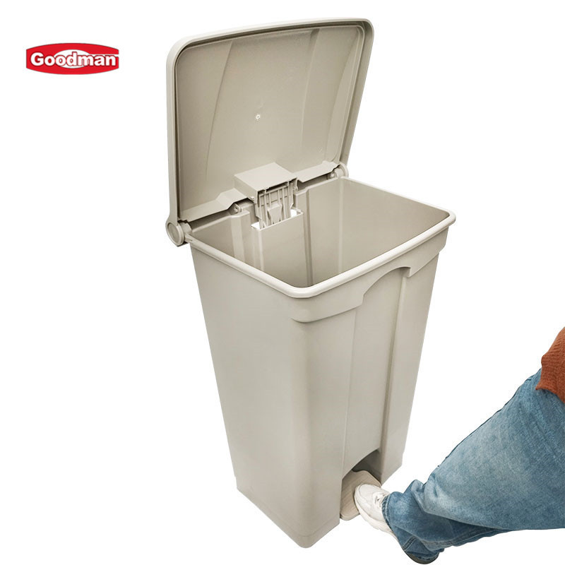 87L Plastic Step-on Trash Can Hands-free Waste bin Large Capacity Commercial Utility Step Foot Pedal Garbage bin