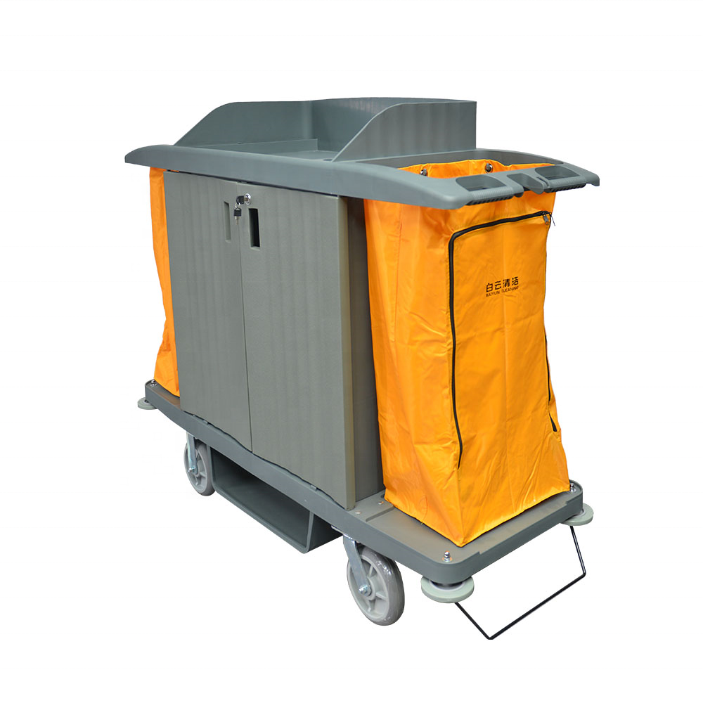 Good Quality Housekeeping Laundry Carts/Maid Trolley Hotel janitor cart