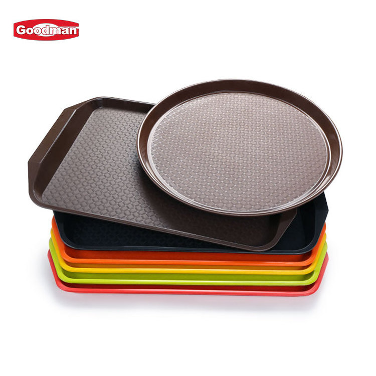 Cafe Standard Non-Slip Plastic Fast Food Tray serving food tray