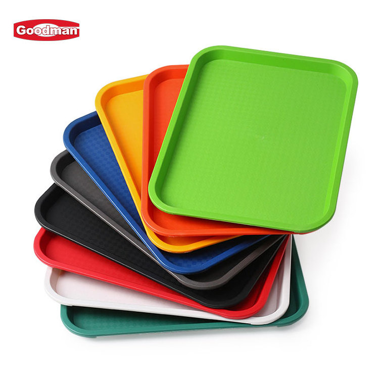 Cafe Standard Non-Slip Plastic Fast Food Tray serving food tray