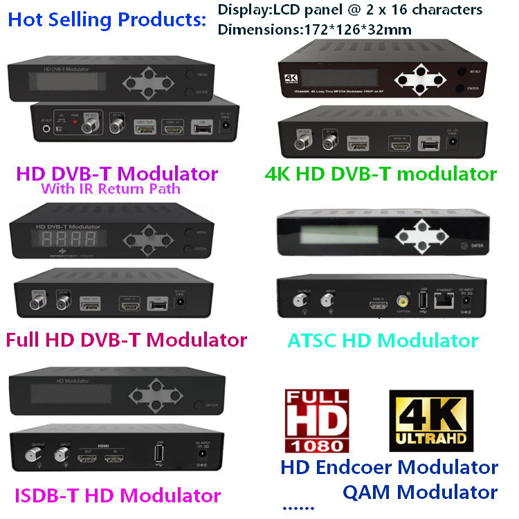 Hot Sale ATSC Receiver ISDB-T DVB-T/C HDMI To QAM Rf DVB T C CATV Digital TV Encoder ISDB Modulator Cable HD h.265 ISDBT CATV