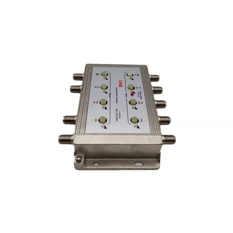 China Manufacturer 4 In/Out 950-2150 MHz  Satellite In-Line In Line signal MDU Distribution Amplifier