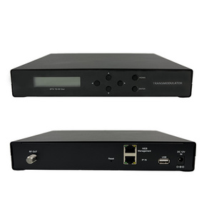 High Quality 2 IP HD Streams Over A Single QAM 2CH IP IPTV To Analog Rf Out Transmodulator IP To QAM Hd Encoder Modulator