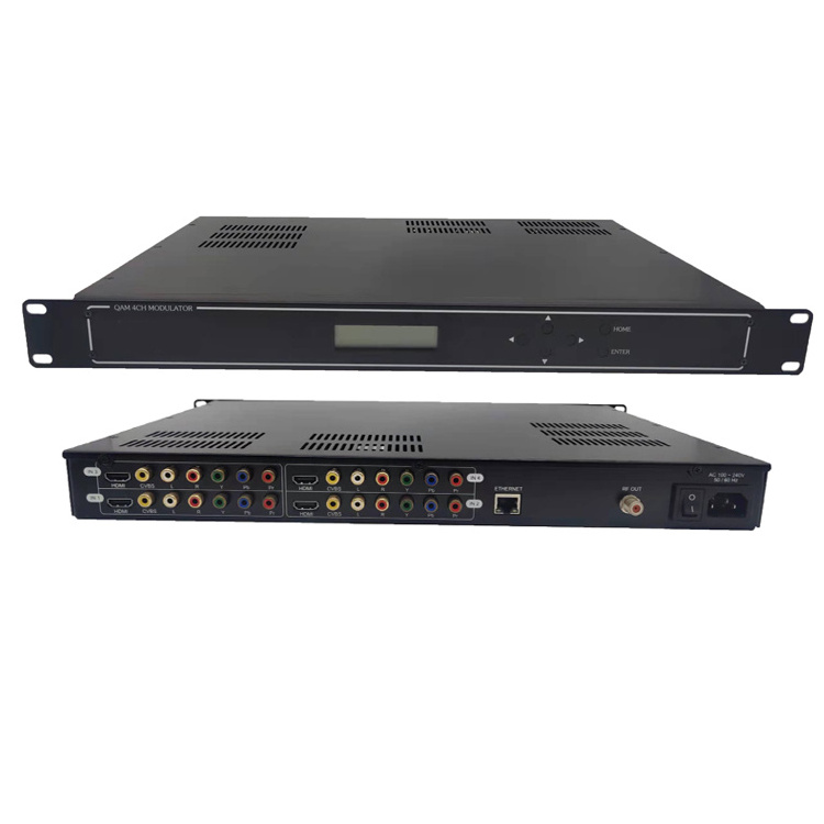 High Quality Hot Sell QAM 4CH Digital Encoder Modulator 4 Channel HD HDMI RCA AV To Rf DVB-T Modulator