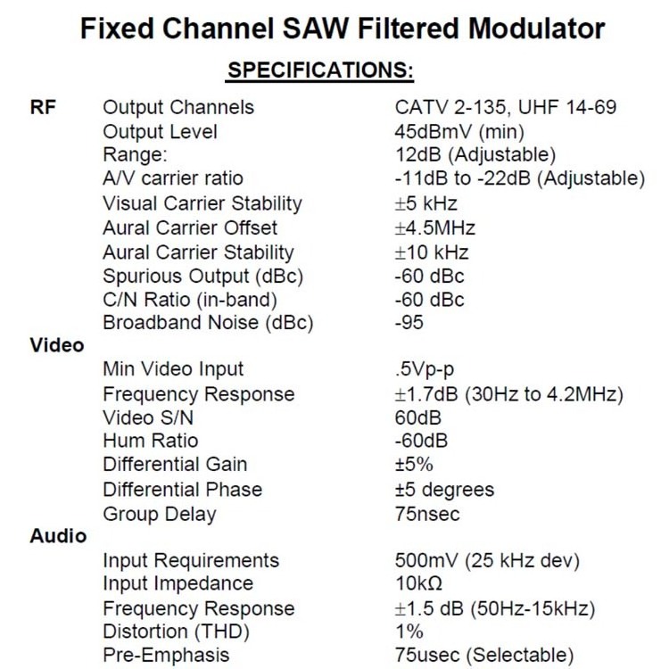 High Quality Product Modular TV Fixed Channel SAW Filterd Mini Multi Channel AV To Rf CATV Analog Modulator