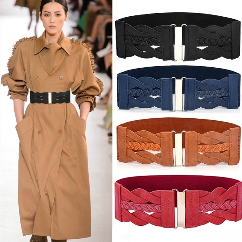 Women's Elastic Vintage Belt Stretchy Retro Wide Waist Cinch Belt