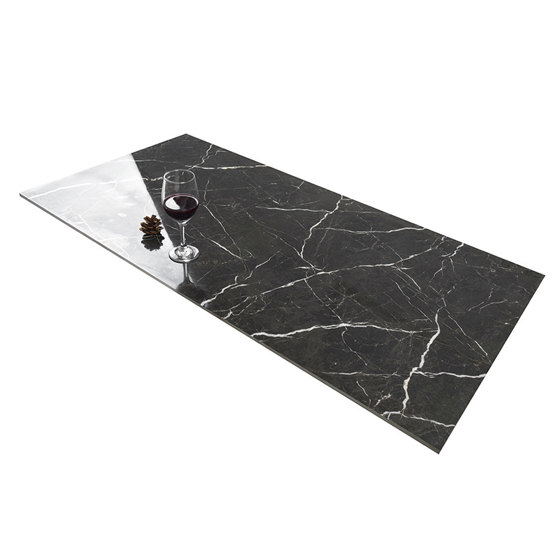 Goodone Indoor  600 X 1200 Large Marble Look  Homogeneous Black Gloss Fully Vitrified Porcelain Tile