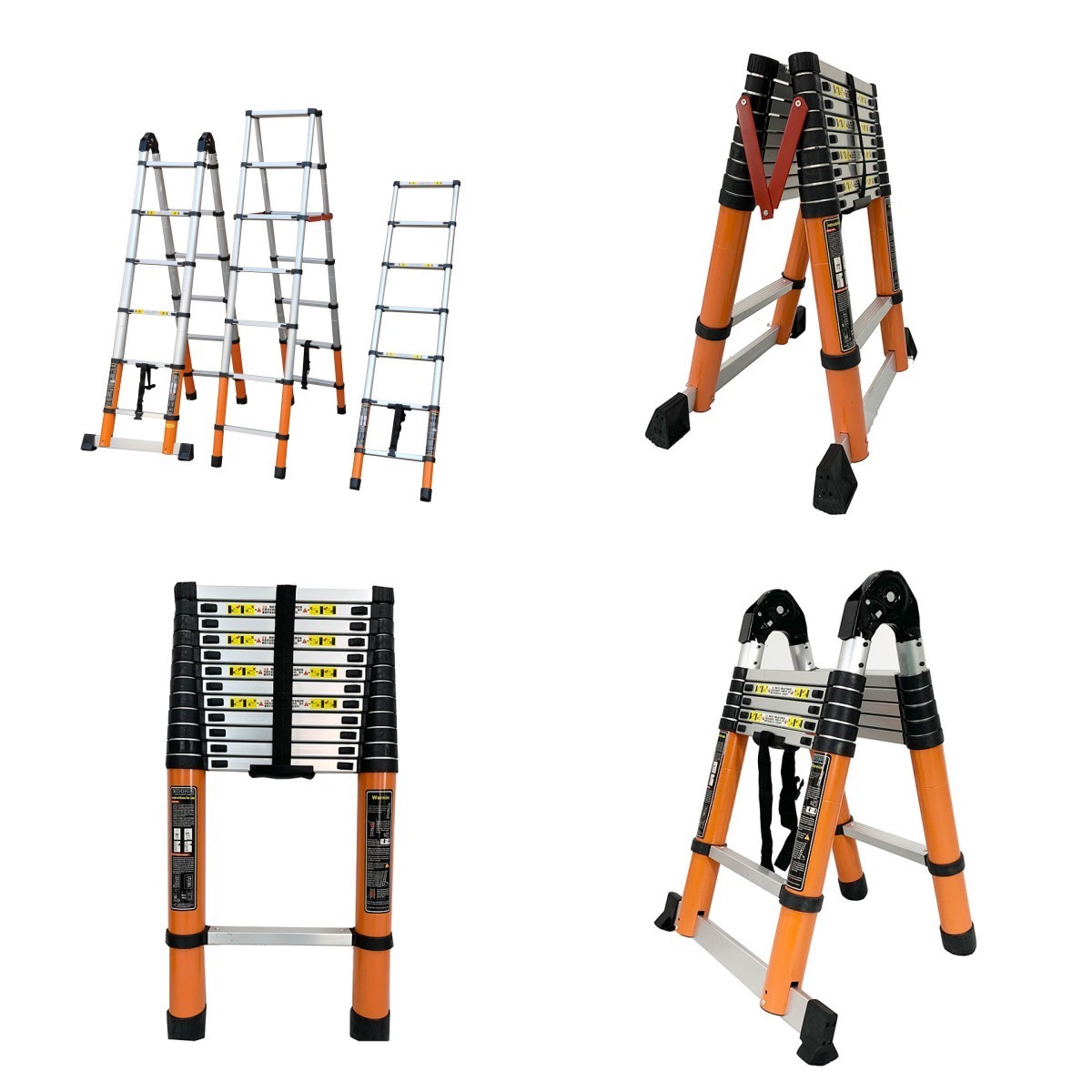 Wholesale Escaleras De Aluminio Double Sided Telescopic 3 Step Carbon Fiber Aluminum Price Folding Ladder