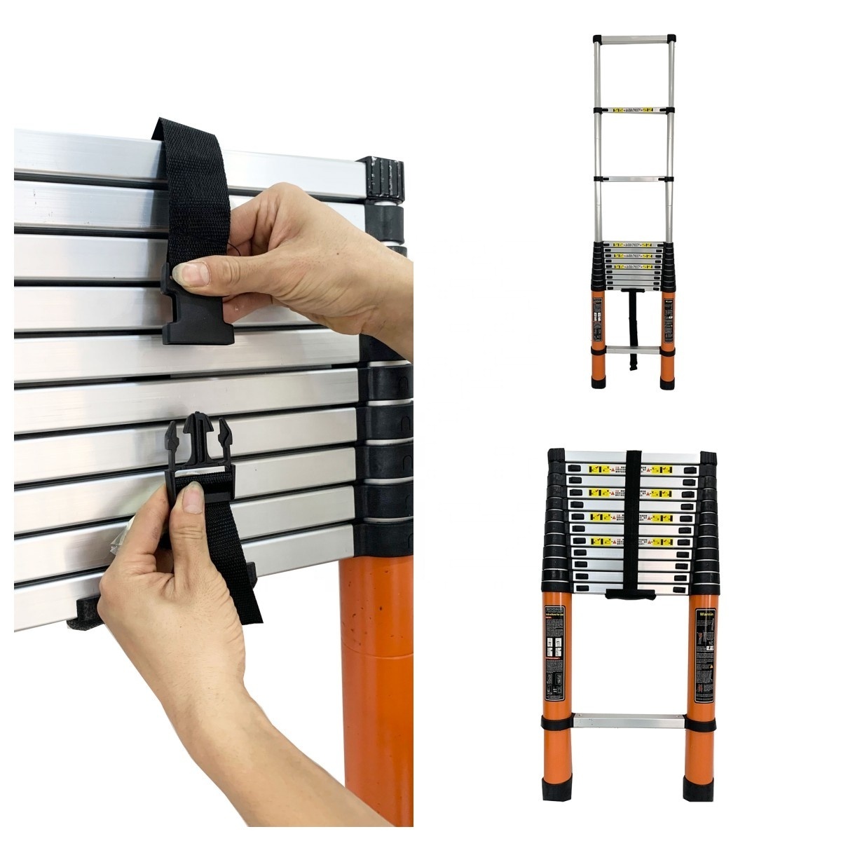 Safety Folding Ladde 6.2m Aluminum Climbing Telescopic Ladder tree stand tree stand escalera  ladder ladder roof too