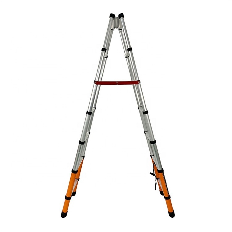 Outdoor Use Telescopic Step Bamboo Joint Ladder Multifunctional Double Sided Folding Extension Aluminum Ladder