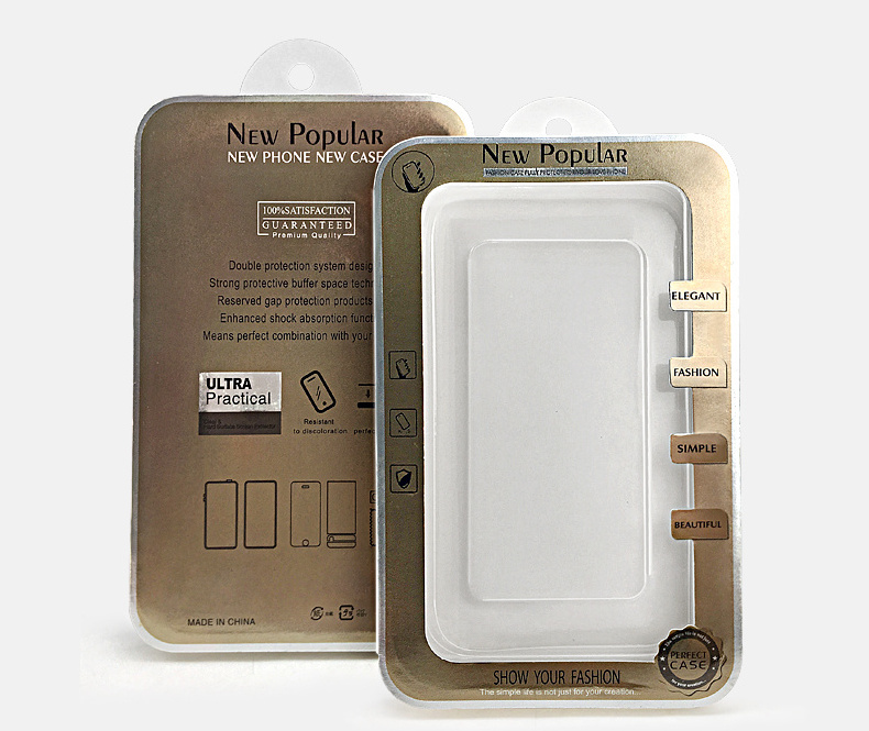 cell phone case small plastic box hard blister packaging box for small items with display window