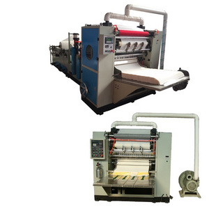 Automatic embossing facial tissue V folded face tissue paper cutting making machine