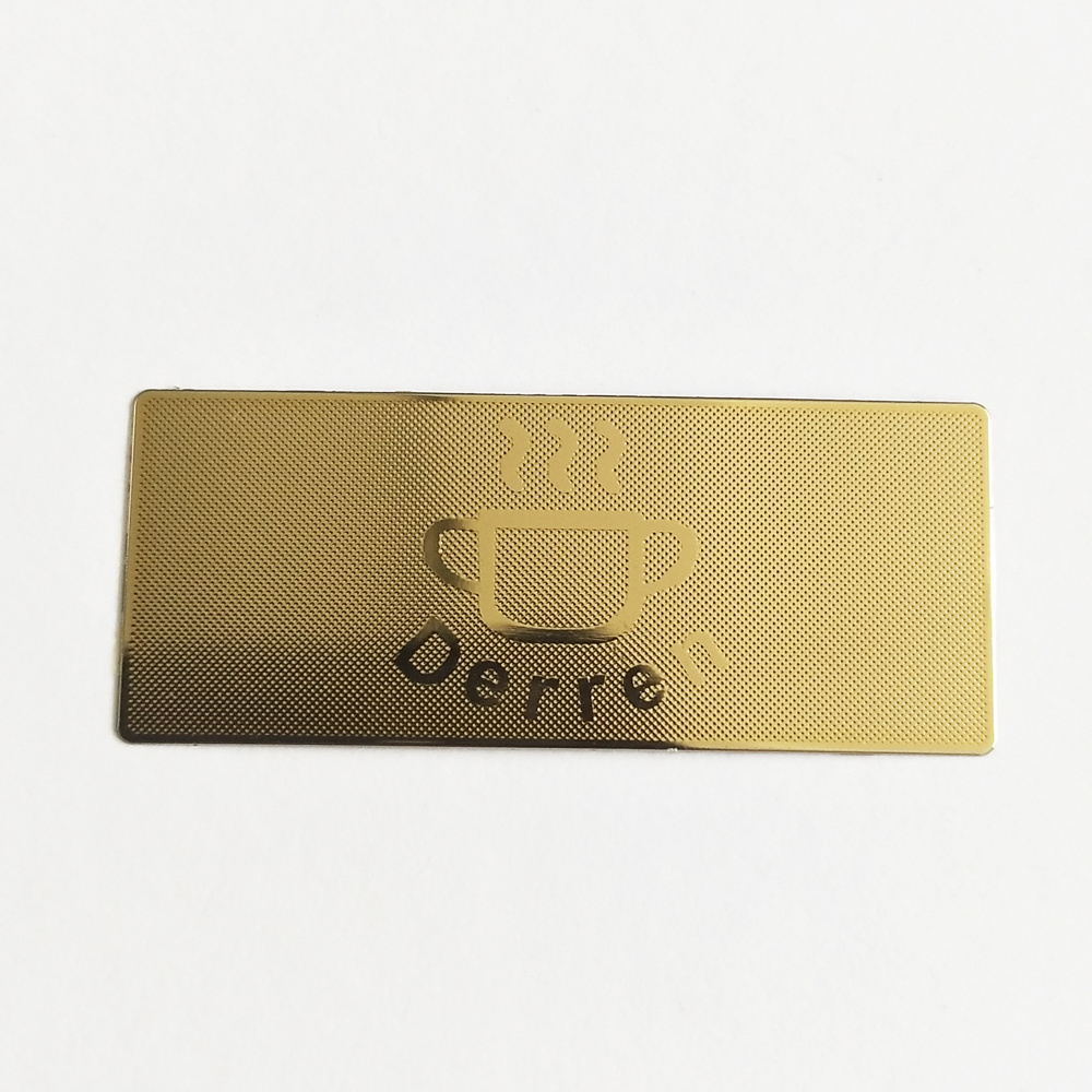 Custom electroplating nickel metal letter embossed logo printing label transfer 3d metal sticker