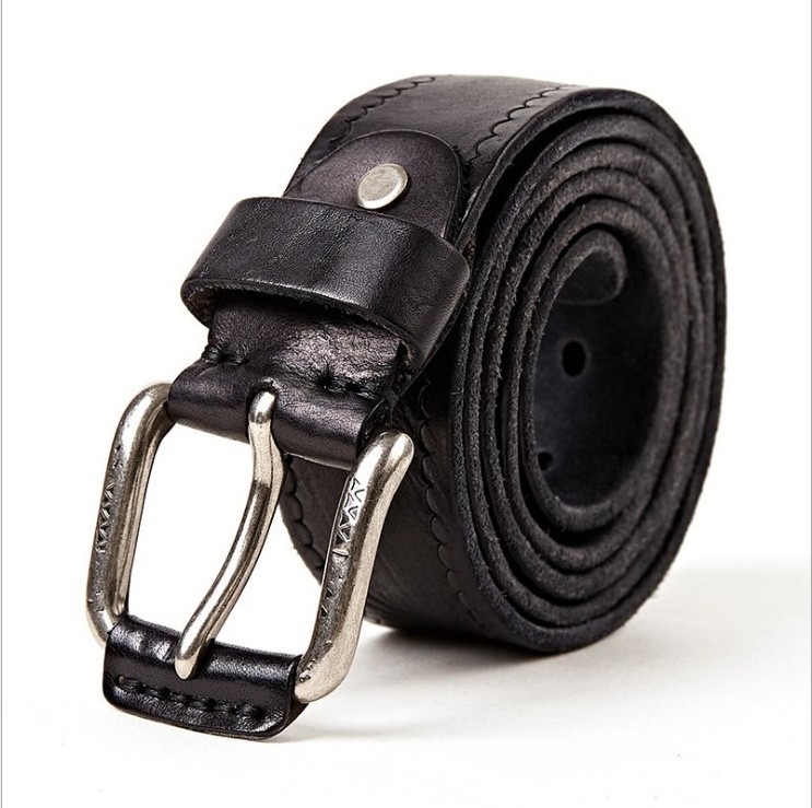 Top Quality Genuine Plain Leather Belt Mens Belt Manufacturer Pin Buckle Leather Belt for Men