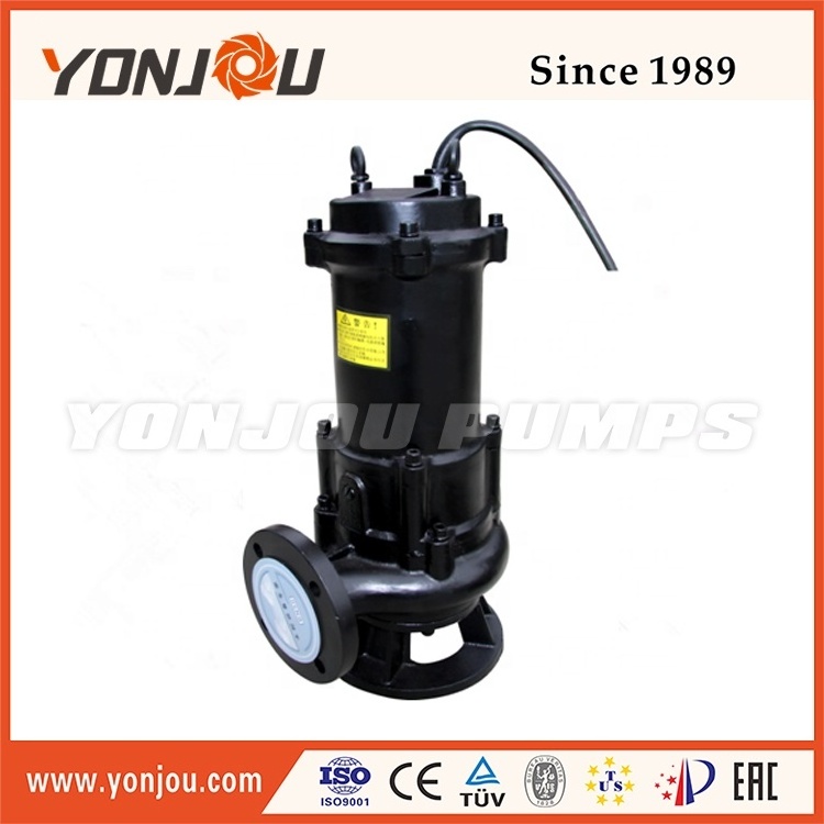 WQ Type Stainless Steel Submersible Sewage Pump, Dirty Water Pump Submersible Pump 1HP, 1.5HP, 2HP, 3HP