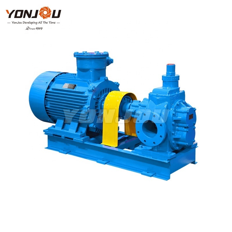 YONJOU Waste Oil Pump High Pressure 15 Hp Electric Cast Iron Positive Displacement Pump Oil Seal Electric or Diesel Engine,11 KW