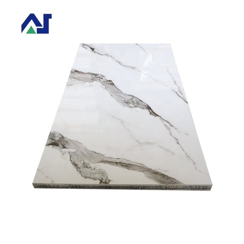 PVCmarble  waterproof   uv plastic sheet for bathroom and hotel PVC panel