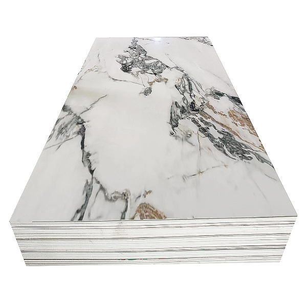 Poly marble sheet marble alternative for kitchen walls decoration