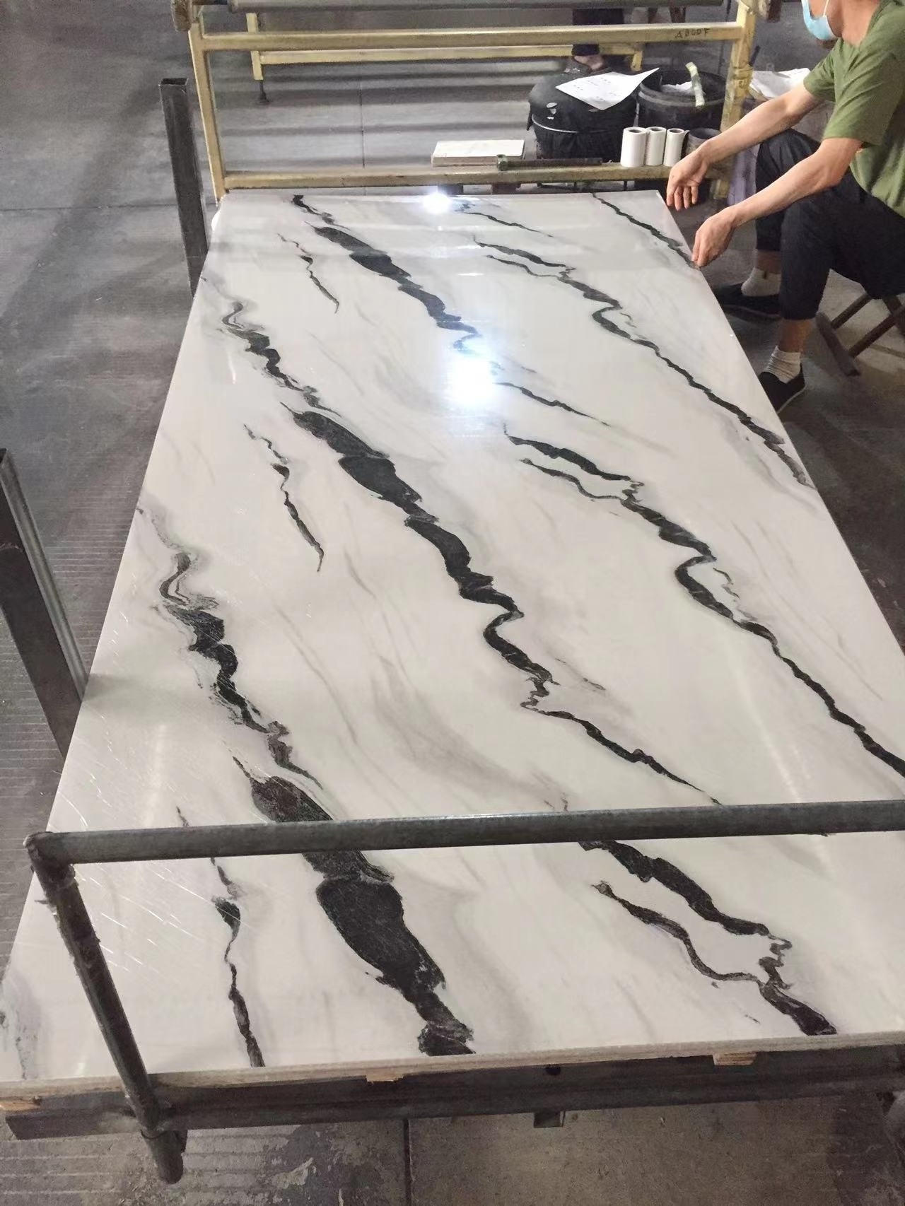 Interior wall panel decoration PVC marble sheet fast  installation UV board