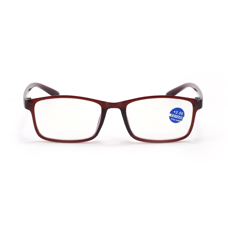 Classic Cheap Small Plastic Square Frame Anti Blue Light Lens Bulk Reading Glasses in stock