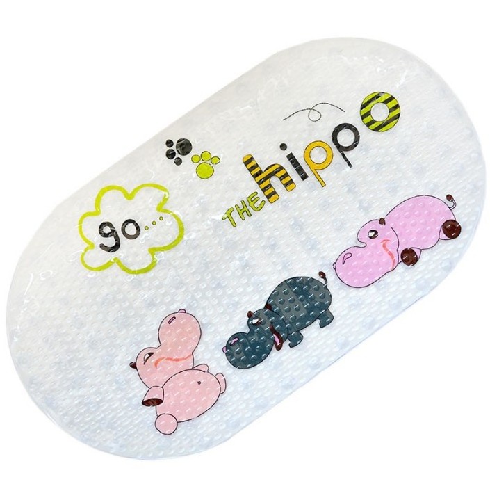 Cartoon Animal Print waterproof baby shower Pvc Non Slip Bath Mat Non Slip Baby Kids Mats Washable Rubber Bath Tub Mats