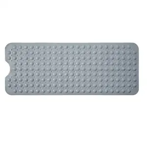 Fashion 40*100cm Extra Long Waterproof PVC Bathtub Mat Non Slip Pvc Bath Tub Shower Mat With Holes