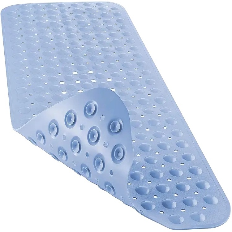 Fashion 40*100cm Extra Long Waterproof PVC Bathtub Mat Non Slip Pvc Bath Tub Shower Mat With Holes