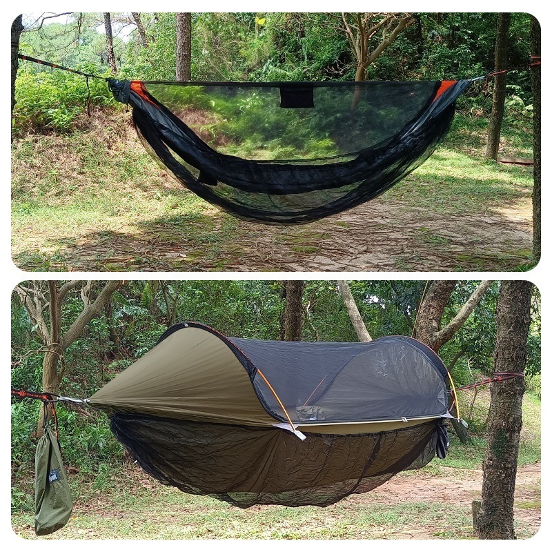 China Wholesale Hammock bottom cover outdoor removable mosquito net camping quick open anti-mosquito net