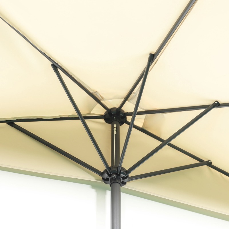 Promotional Half Round Shape Balcony Wall Umbrella Patio Parasol Garden Iron Steel Durable Frame Outdoor Umbrella Sunshade