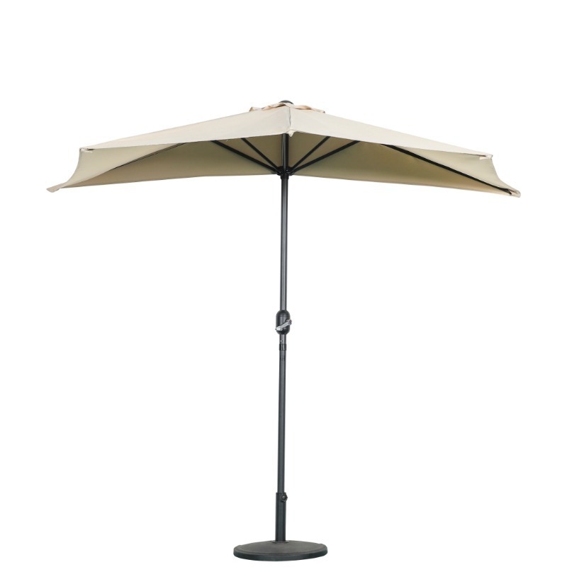 Promotional Half Round Shape Balcony Wall Umbrella Patio Parasol Garden Iron Steel Durable Frame Outdoor Umbrella Sunshade