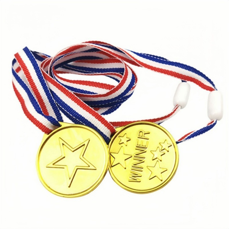 Promotional Winner  Sports, Competition, Talent Show, Spelling Bee Golden Plastic Award Medals