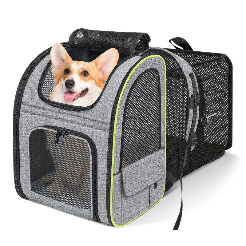 Promotional Dog backpack expandable with breathable mesh  suitable for small dogs  cats puppies pet backpack, s  Pet Backpack