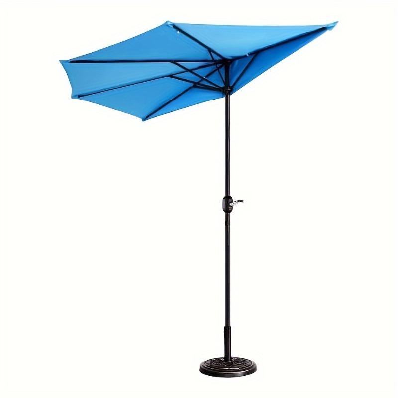 Promotional Fashionable Durable Blue Outdoor Stainless Half Patio Umbrella for Balcony Furniture