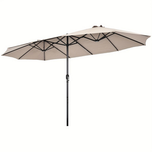 Promotional Double-Sided Outdoor Market Extra Large Umbrella with Crank Oversize Umbrella for Patio Garden Pool Backyard Beach