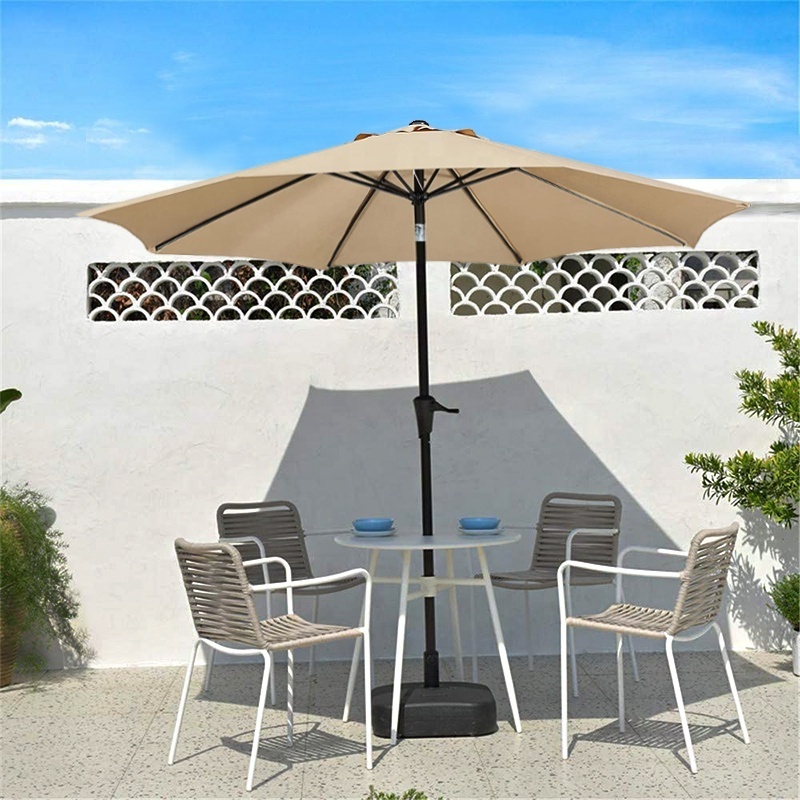 Promotional New Releases 9FT Outdoor Leisure Sun Garden Umbrella Patio Automatic Parasol Stock High Wind Resistant