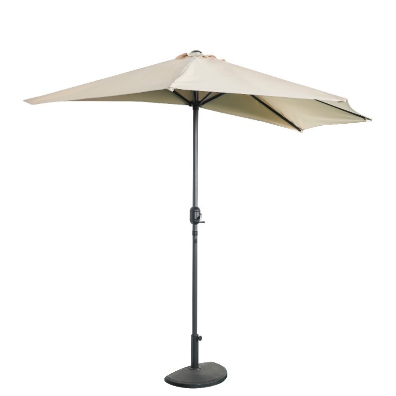 Promotional Half Round Shape Balcony Wall Umbrella Patio Parasol Garden Iron Steel Durable Frame Outdoor Umbrella Sunshade