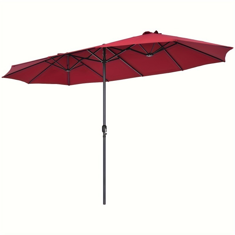 Promotional Double-Sided Outdoor Market Extra Large Umbrella with Crank Oversize Umbrella for Patio Garden Pool Backyard Beach