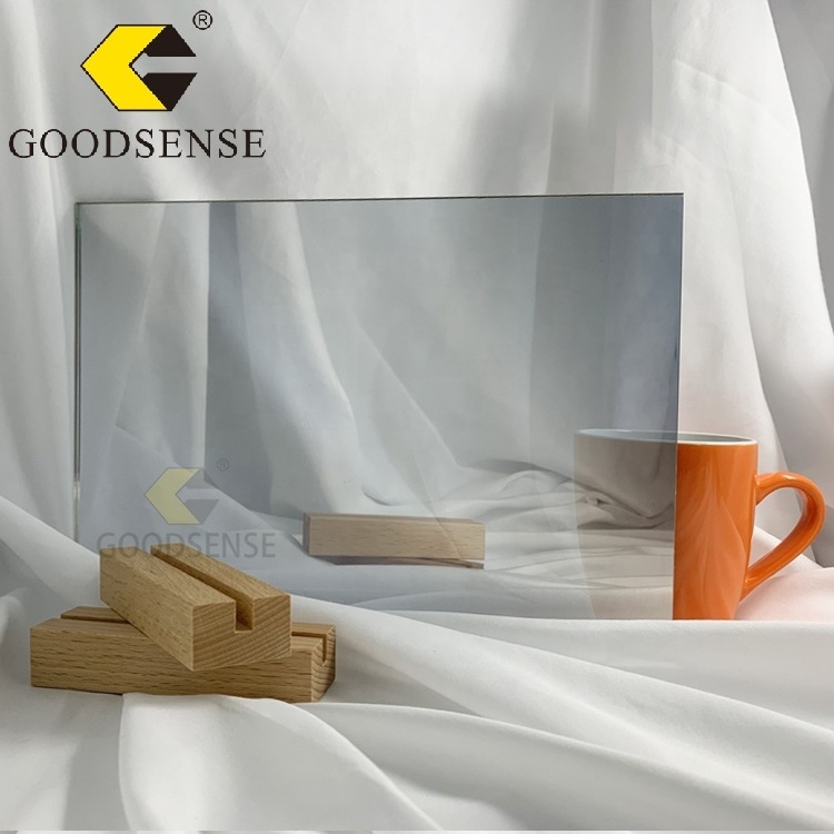 Goodsense Grey Hard Mirrored Acrylic Sheet Wholesale Transparent Lightweight PMMA Plexiglass Half Tunnel Mirror for Laser Cut