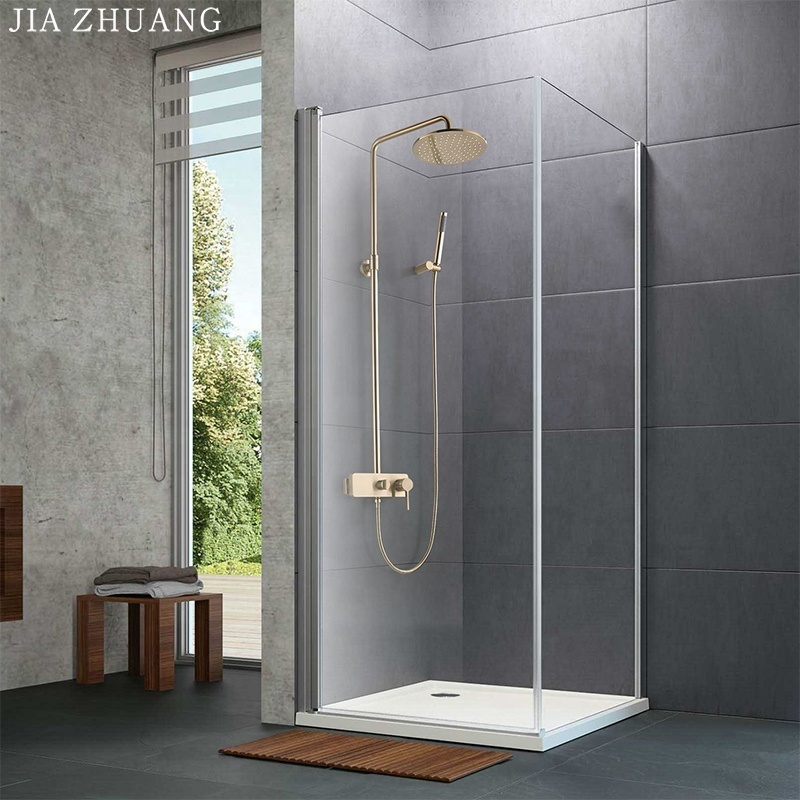 Colonne de douche Chrome Bathroom Surface Brushed Nickel Round Ceiling Shower Brass Thermostatic Rose Gold Faucet Mixer Set