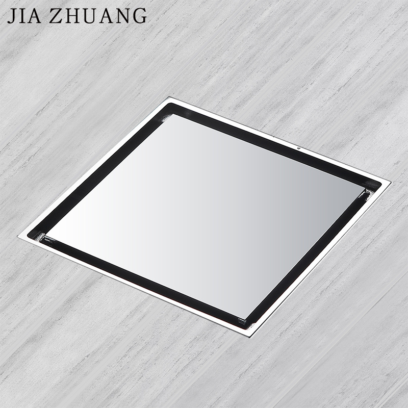 4 Inch Anti cockroach trap bathroom Square Shower Quadrate Floor Drain with Drain Base Flange For Bathroom Tile Insert Cover