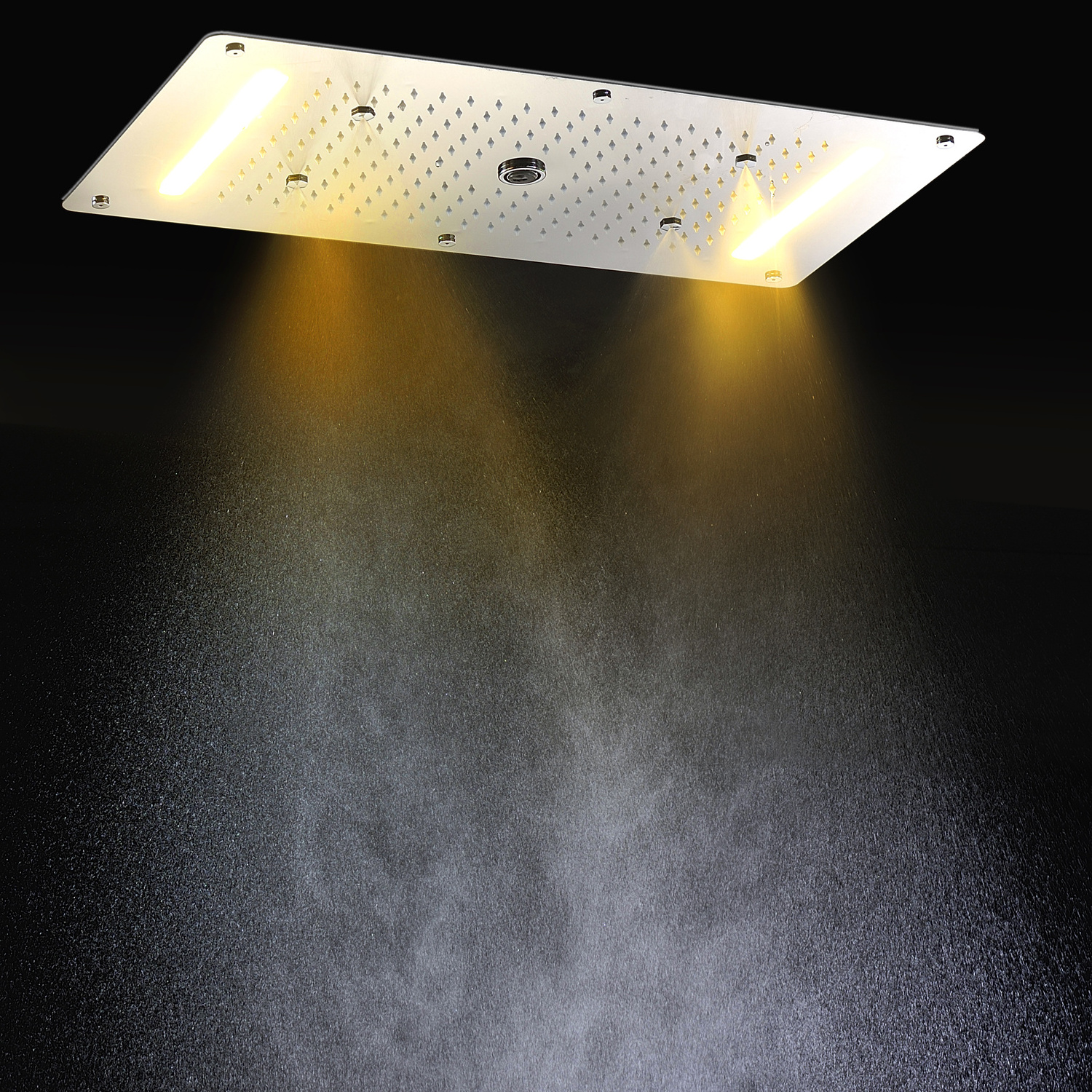 New Design 380*700 mm Rain and Misty LED Shower Accessories Stainless Steel Ceiling Mounted Bathroom Head Shower Faucet