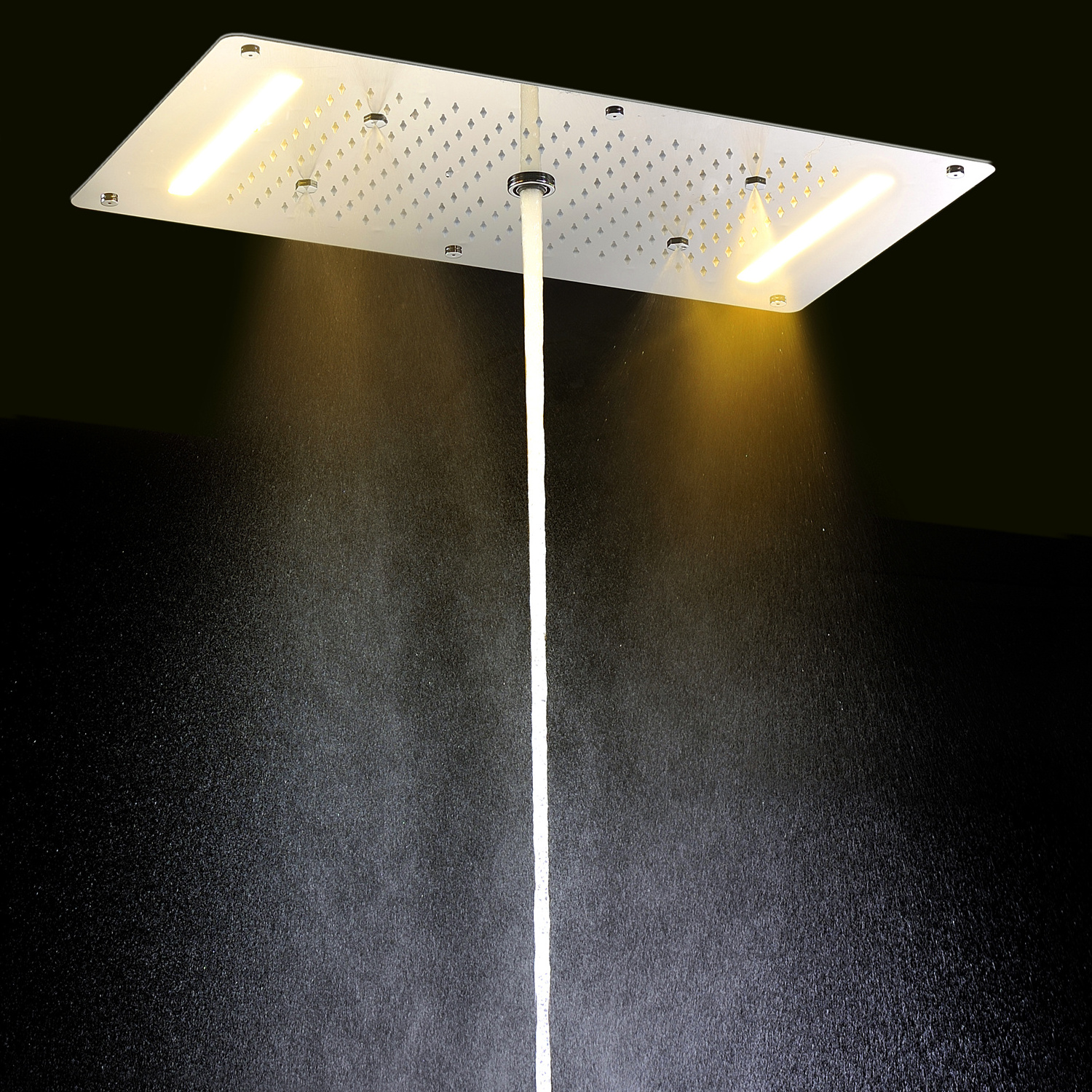 New Design 380*700 mm Rain and Misty LED Shower Accessories Stainless Steel Ceiling Mounted Bathroom Head Shower Faucet