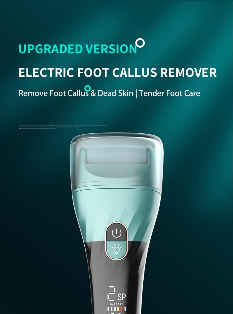 Powerful Electric Callus Remover Cordless-Best Rechargeable Electronic Foot File Removes Dry Coarse Skin & Calluses on Heels