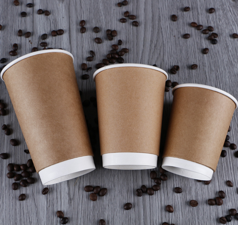 BSCI factory disposable paper cup food contact paper coffee cup with lips and sleeves 7oz 9oz 19oz x-mas paper cup