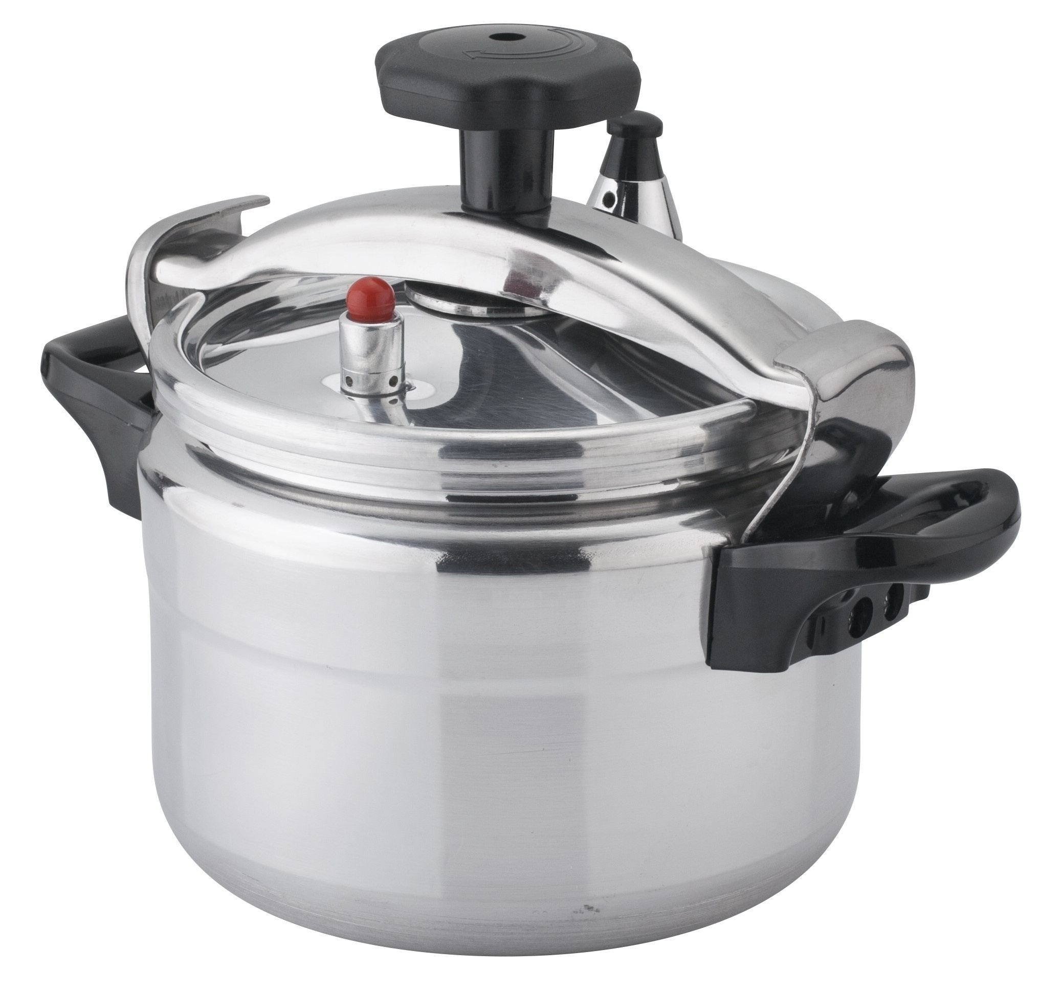 3L - 75L Mirror polished induction bottom aluminum large pressure cooker with heat resistant bakelite handle