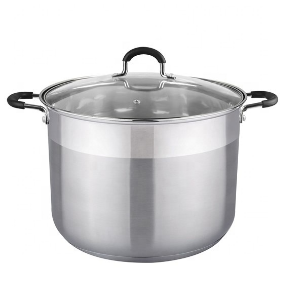 support customization 34cm big Stock Pot  Even Heat Cooking Stock Pot Large Buffet Stainless Soup Pot